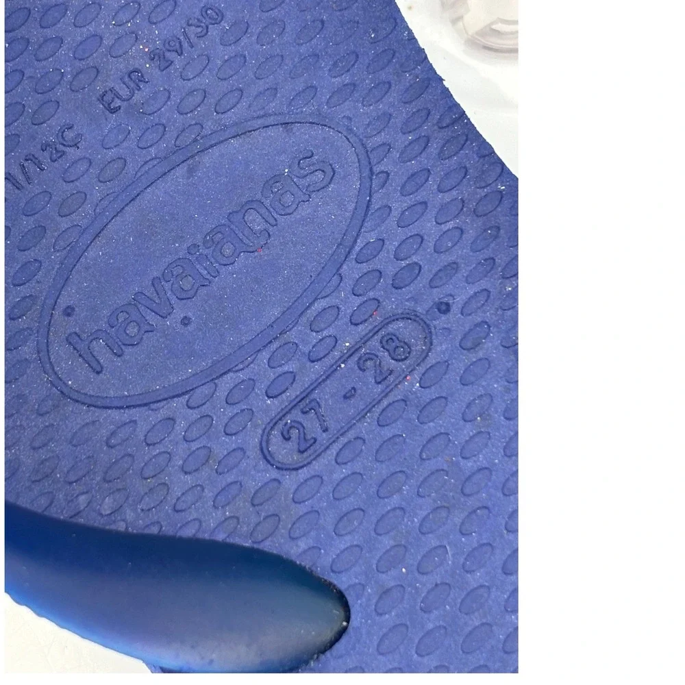 HAVAIANAS Kids Flip Flop Bundle 2 Pair NEW Thong Shoe Blue Beach Toddler 9 11 12